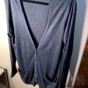 Gray button down cardigan